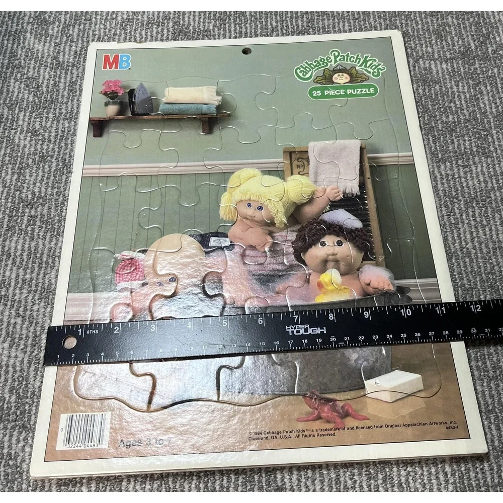 Vintage Milton‎ Bradley Cabbage Patch Kids 25 Piece Tray Puzzles Lot 2 1984